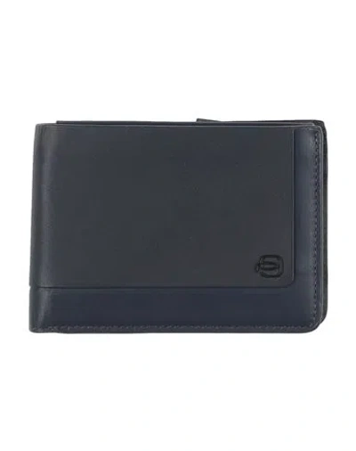 Piquadro Man Wallet Midnight Blue Size - Leather