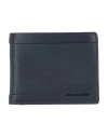 Piquadro Man Wallet Midnight Blue Size - Leather