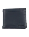 Piquadro Man Wallet Midnight Blue Size - Leather In Blue