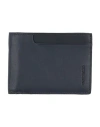 Piquadro Man Wallet Midnight Blue Size - Leather In Blue