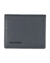 Piquadro Man Wallet Midnight Blue Size - Leather, Metal In Blue