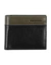 Piquadro Man Wallet Military Green Size - Cow Leather