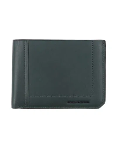 Piquadro Man Wallet Military Green Size - Cow Leather