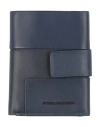 Piquadro Man Wallet Navy Size - Cow Leather