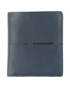 Piquadro Man Wallet Navy Size - Cow Leather In Blue