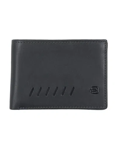 Piquadro Man Wallet Navy Size - Leather In Blue