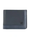 Piquadro Man Wallet Navy Size - Leather In Blue