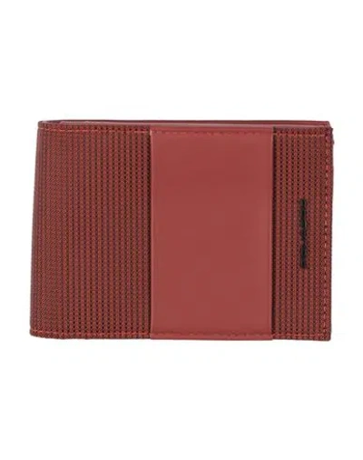 Piquadro Man Wallet Rust Size - Recycled Polyester In Red