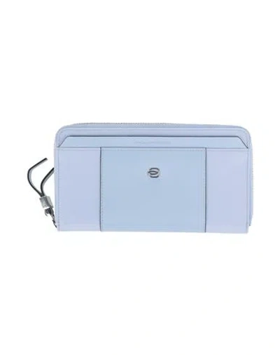 Piquadro Man Wallet Sky Blue Size - Leather