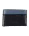Piquadro Man Wallet Slate Blue Size - Cow Leather