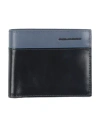 Piquadro Man Wallet Slate Blue Size - Cow Leather