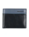 Piquadro Man Wallet Slate Blue Size - Cow Leather