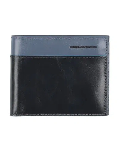 Piquadro Man Wallet Slate Blue Size - Cow Leather