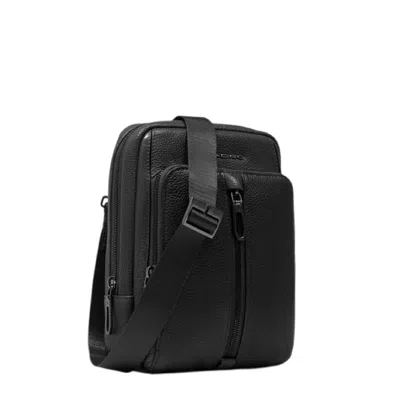 Piquadro Men's Leather Ipad® Mini Shoulder Bag In Black