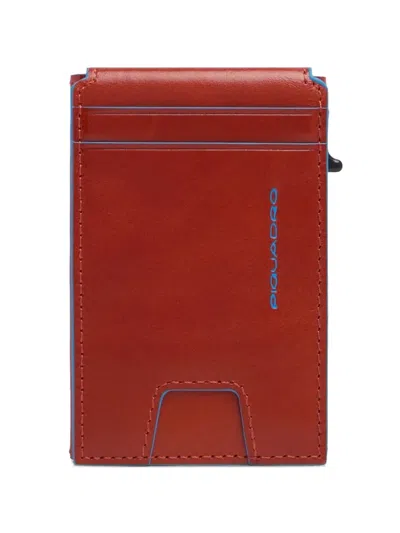 Piquadro Metal-hardware Wallet In Orange