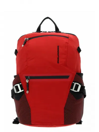 Piquadro , Modular, Nylon, Backpack, Red, Laptop And Ipad Compartment, Unisex Gwlp3