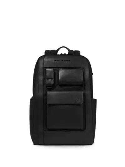 Piquadro Multi-pocket Backpack In Black