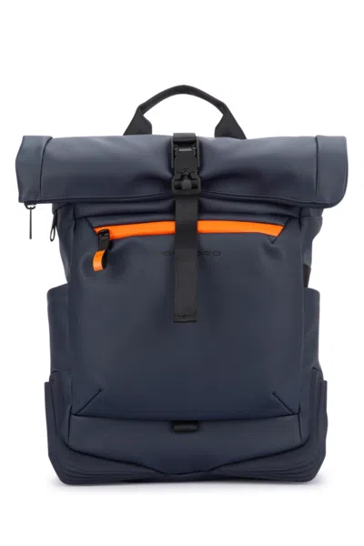 Piquadro Navy Blue Logo Backpack