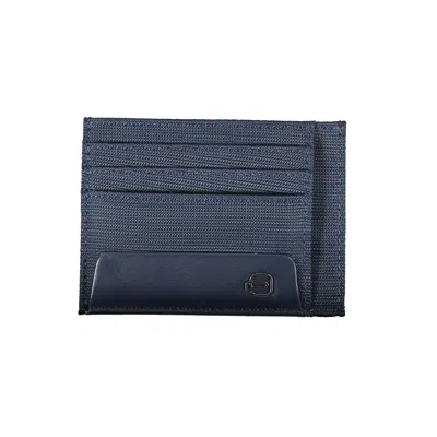 Piquadro Elegant Blue Card Holder With Contrast Details