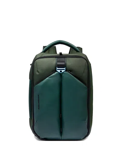 Piquadro Panelled Backpack In Green