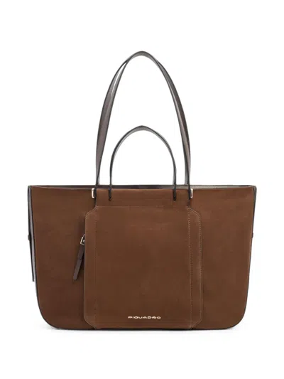 Piquadro Panelled Laptop Tote Bag In Brown