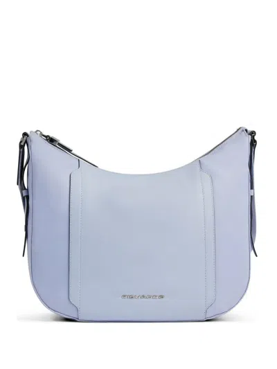 Piquadro Panelled Shoulder Bag In Blue