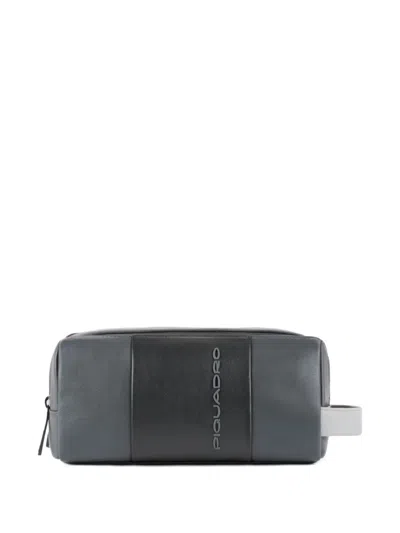 Piquadro Panelled Toiletry Bag In Gray