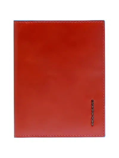 Piquadro Passport Holder Wallet In Red