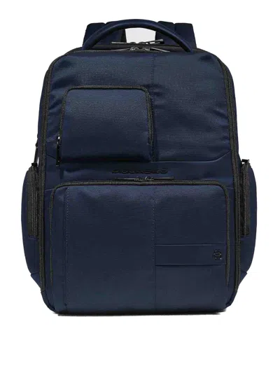 Piquadro Pc 14 Port Backpack And Ipad Holder In Blue