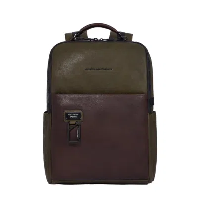 Piquadro Pc And Ipad Holder With Anti-theft Cable Backpack In Brown