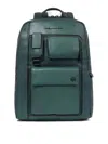 Piquadro Pc Backpack 14 In Green