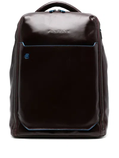 Piquadro Personalizable Backpack In Brown
