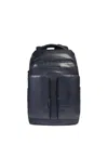 Piquadro Personalizable-zipped Laptop 15'' And Ipad Backpack In Blue