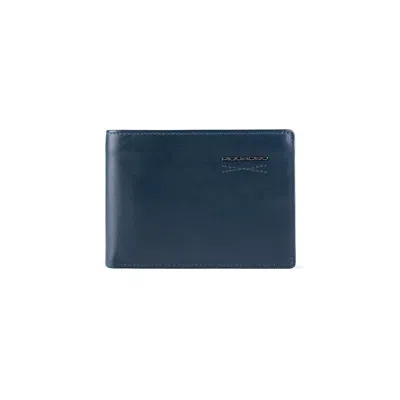 Piquadro , , Leather, Wallet, Rfid Anti-fraud Protection, Navy Blue, For Men Gwlp3