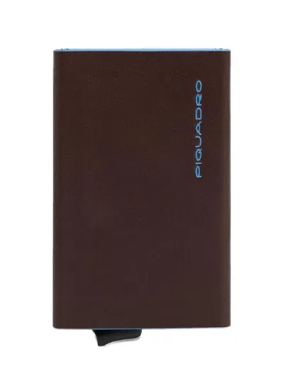 Piquadro Pop-up Card Holder In Brown