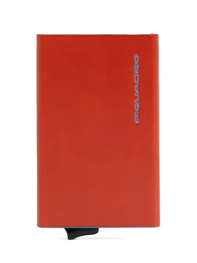 Piquadro Pop-up Cardholder In Orange