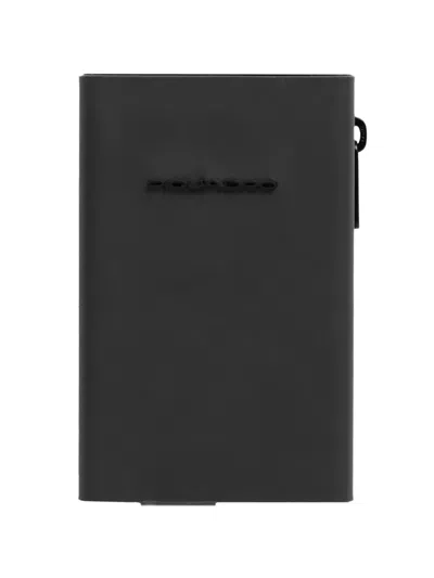 Piquadro Pop-up Zipped Wallet In Black