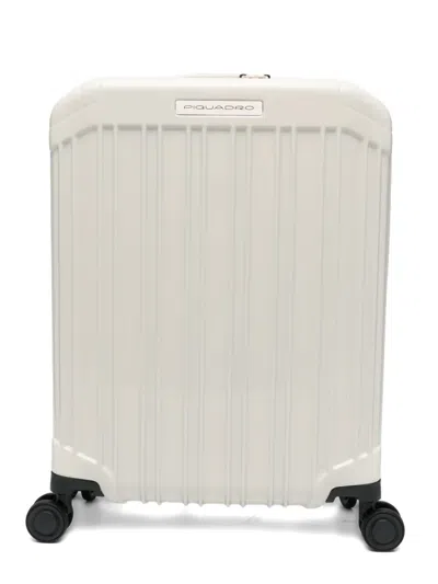 Piquadro Pq-light Ribbed-texture Luggage In Neutral