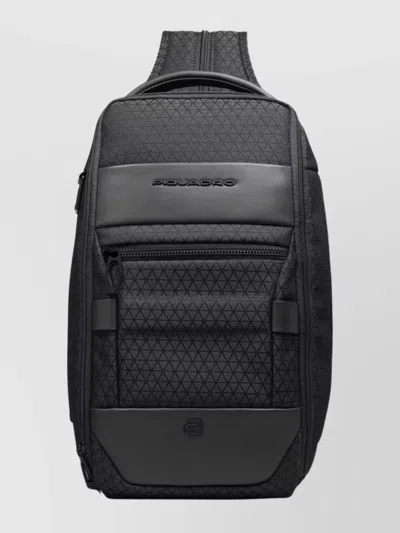 Piquadro Quilted Backpack Adjustable Strap In Gray