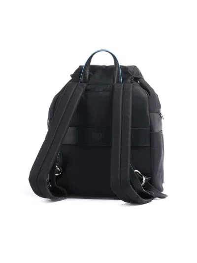 Piquadro Quilted Recycled Nylon Backpack In Black
