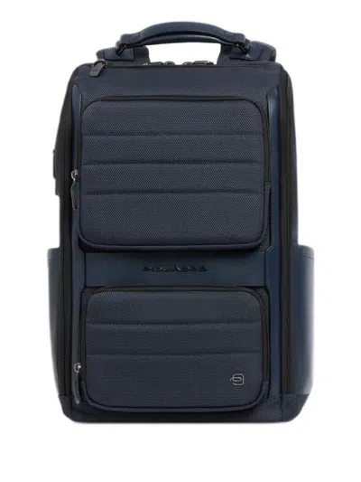 Piquadro Quilted-effect Backpack In Blue
