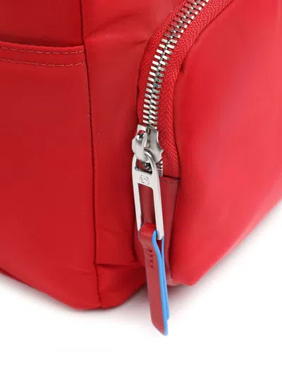 Piquadro Recycled Nylon Backpack In Red