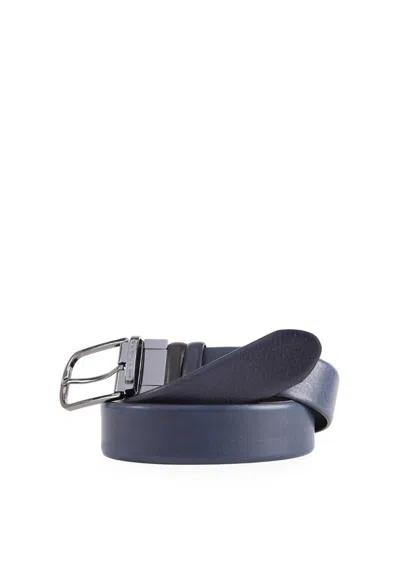 Piquadro Reversible Belt Man  Cu4877b3-nblu2 Multicolor In Blue