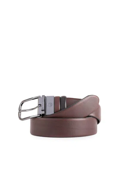 Piquadro Reversible Belt Man  Cu4877b3-tmn Multicolor In Brown