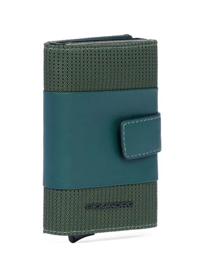 Piquadro Rfid-protection Card Holder In Green