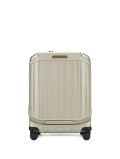 Piquadro Ridged Cabin Suitcase In Neutral