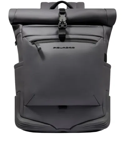 Piquadro Roll Top Backpack Bags In Gray