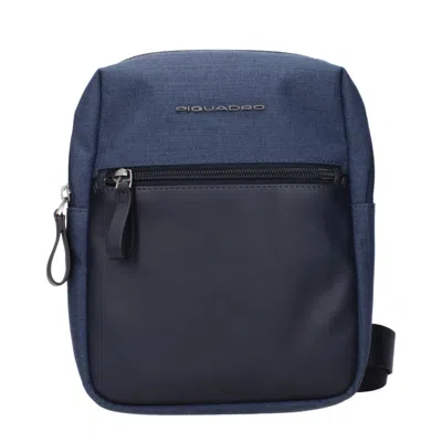 Piquadro Men's Blue Fabric Shoulder Bags