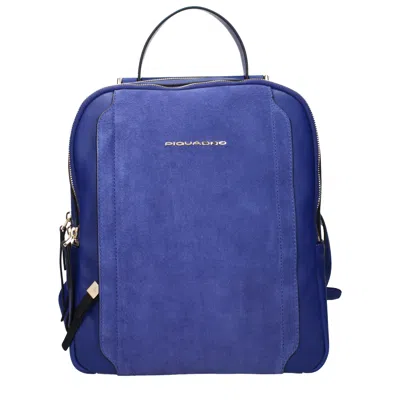 Piquadro Backpacks And Women's Pouch Bags Blue Leather