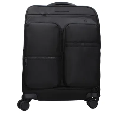 Piquadro Men's Fabric Black Trolley